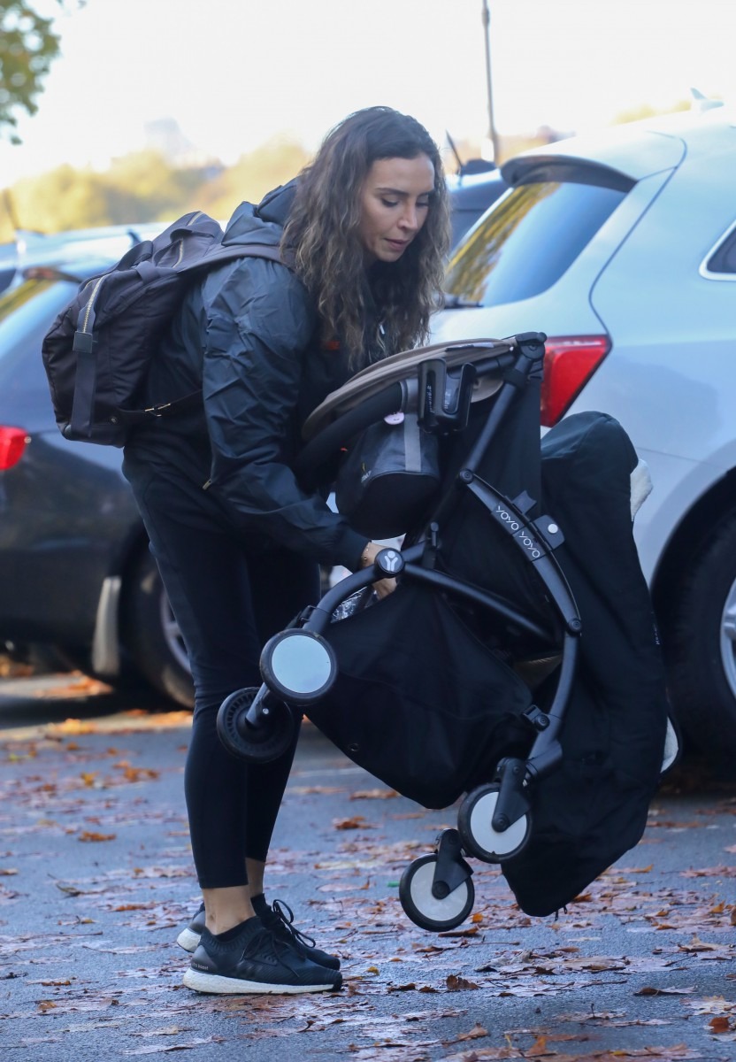 , Frank Lampards wife Christine wears Chelsea tracksuit as they take 13-month-old daughter Patricia out for a walk