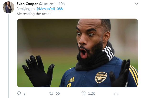 , Arsenal fans think Ozil has finished Emery in one tweet after pairs tense training ground chat