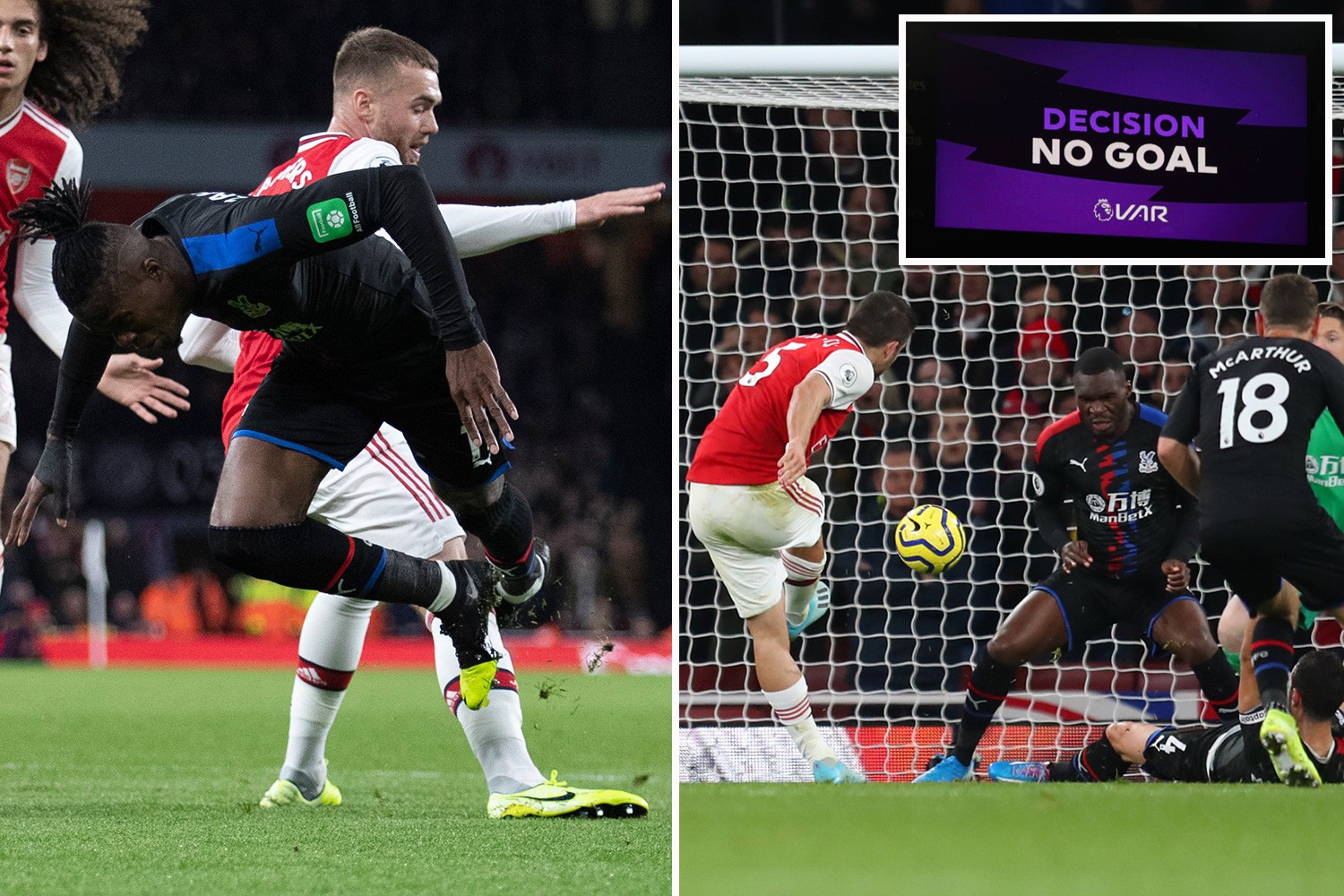 , BBC gaffe meant Arsenal fans heard VAR explanation for Crystal Palace penalty.. but NOT Sokratis disallowed goal