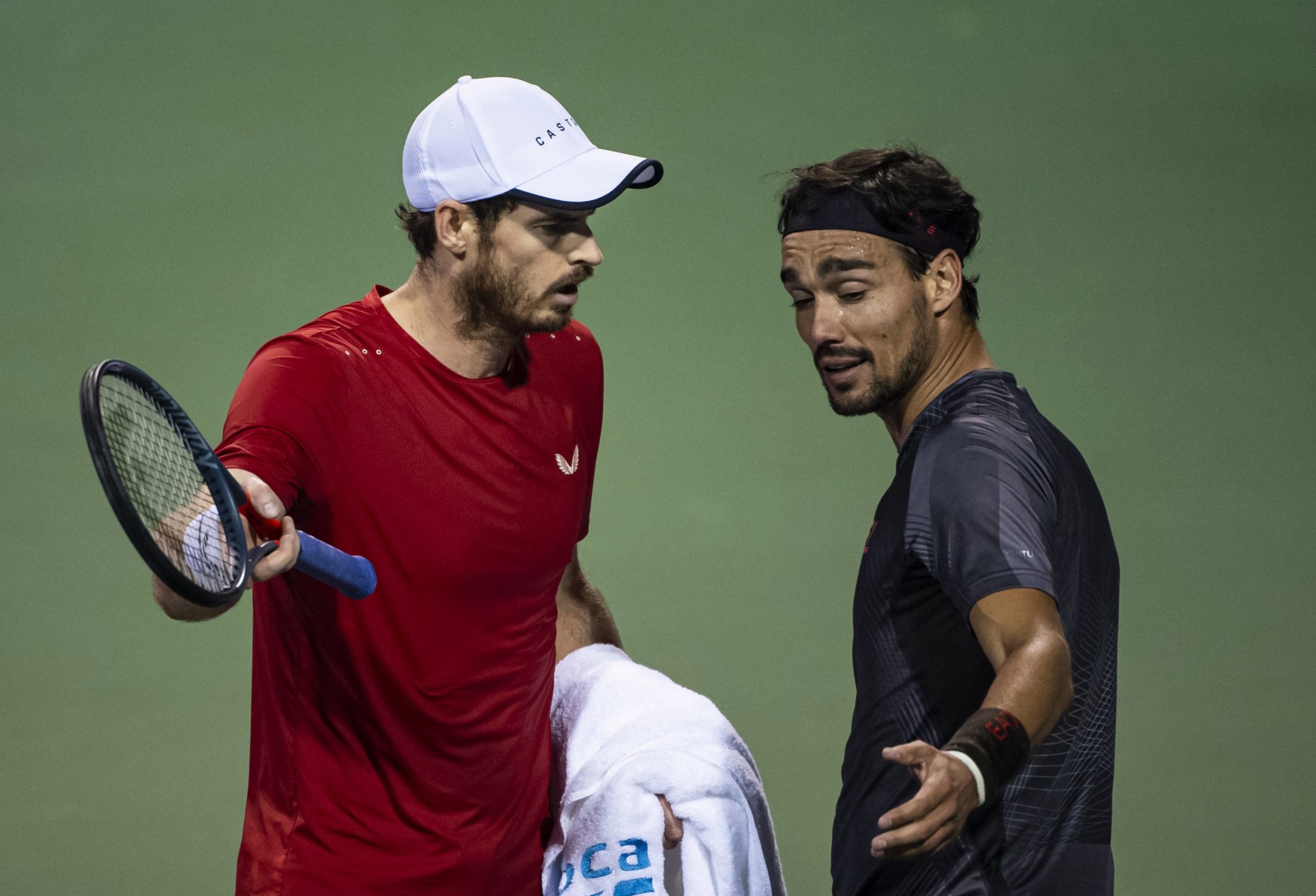 , Watch fuming Andy Murrays extraordinary on-court bust-up with Fabio Fognini as he tells rival to shut up at Shanghai Masters