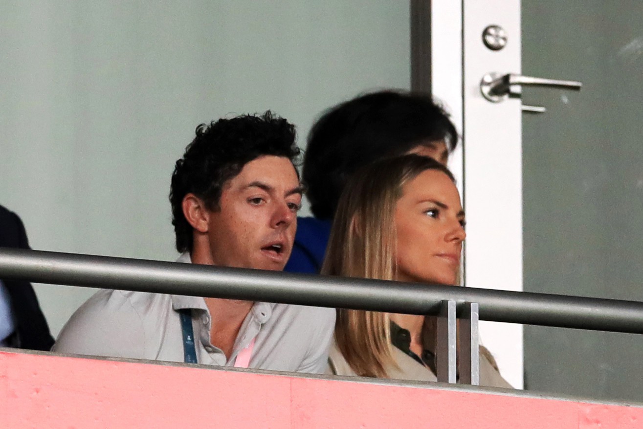 , Glum Rory McIlroy and wife Erica Stoll watch Ireland get hammered by New Zealand at rugby World Cup in Japan