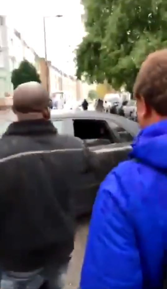 , Zaha filmed winding down car window and shouting foul mouthed comeback at goading Chelsea fan after Crystal Palace loss