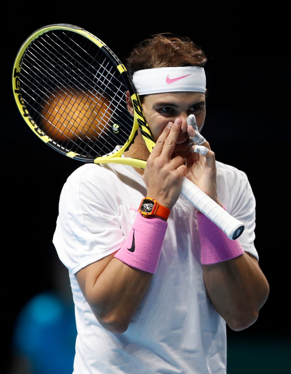 Nadal's despair was clear to see as he missed a number of chances to break in the final set 