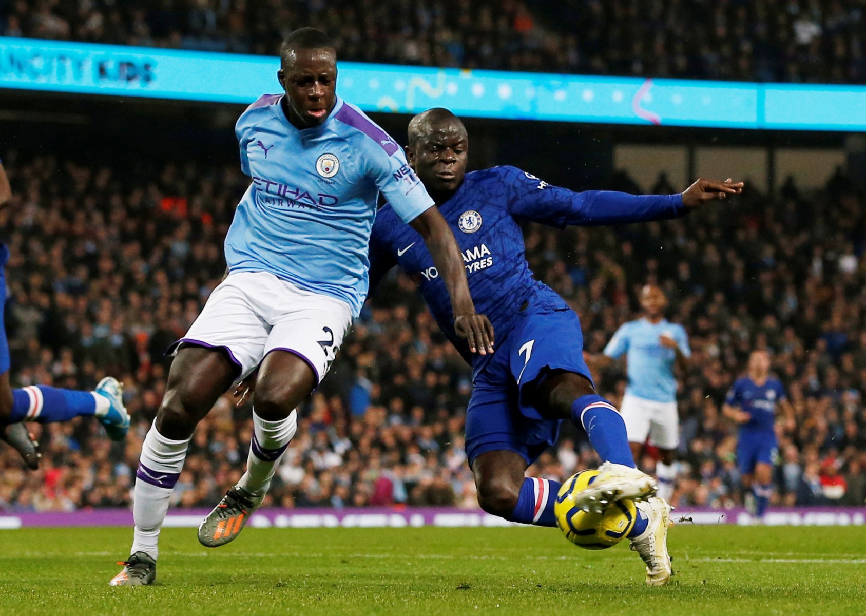 Kante scored his third goal of the season from his third shot on target as he bagged against Manchester City