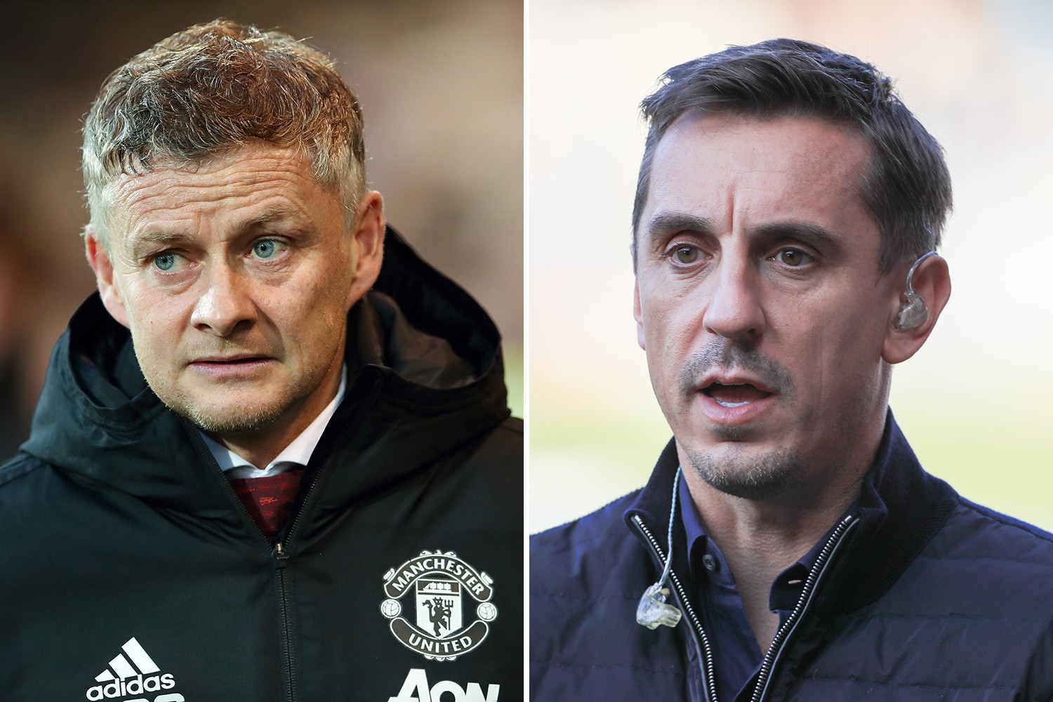 , Neville claims Solskjaer is one game away from trouble again at Man Utd