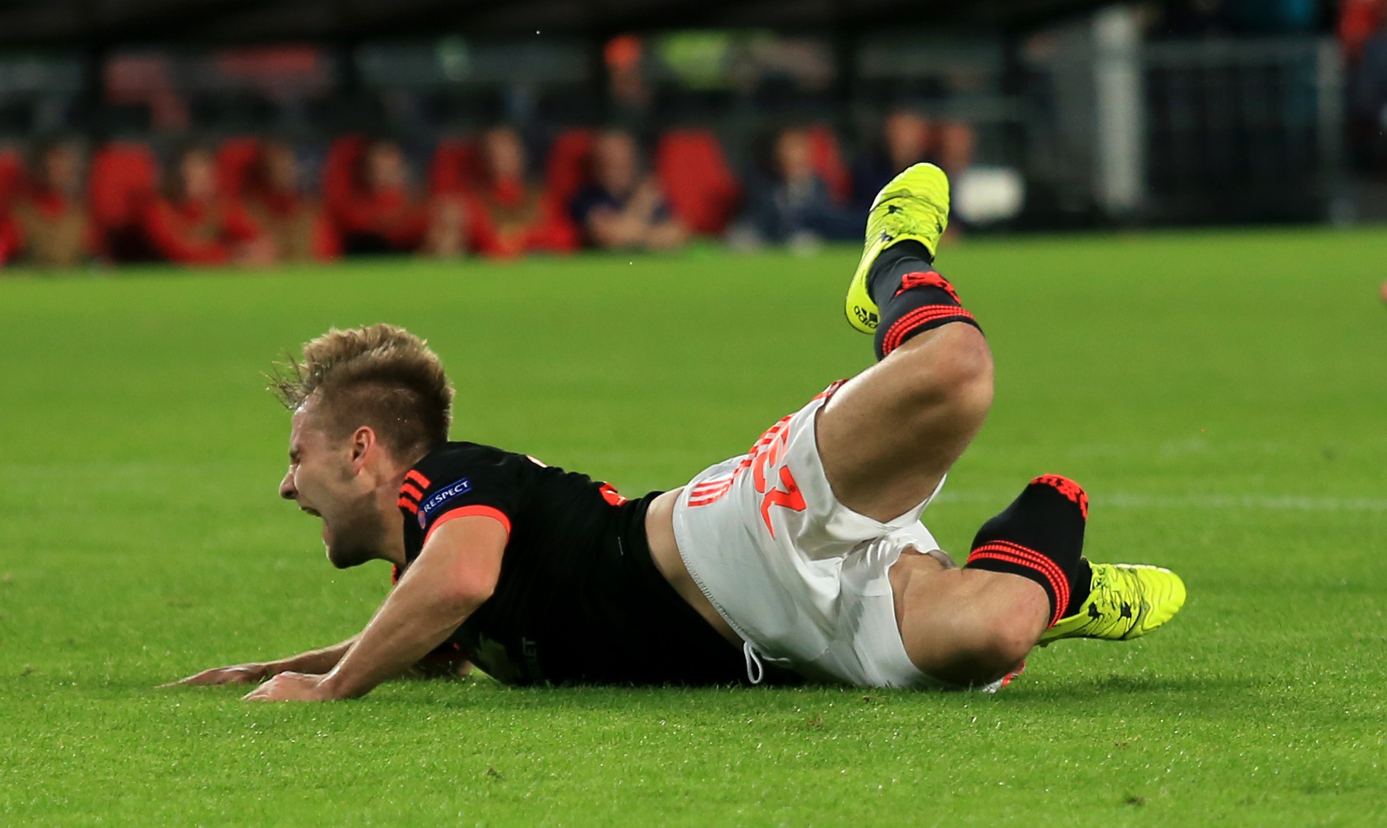 Luke Shaw needed surgery after this double leg break
