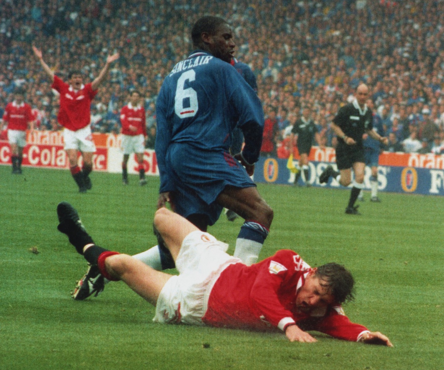 Frank Sinclair gave away a penalty in the 1994 FA Cup final when he fouled Andrei Kanchelskis