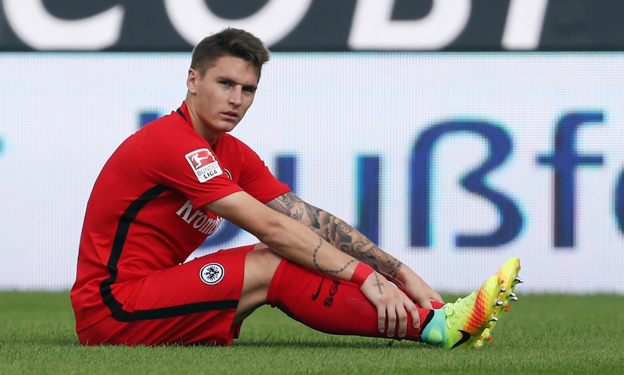 The Uruguay international missed much of his season on loan with Eintracht Frankfurt through injury - then was not allowed to play in the DFB-Pokal Cup final