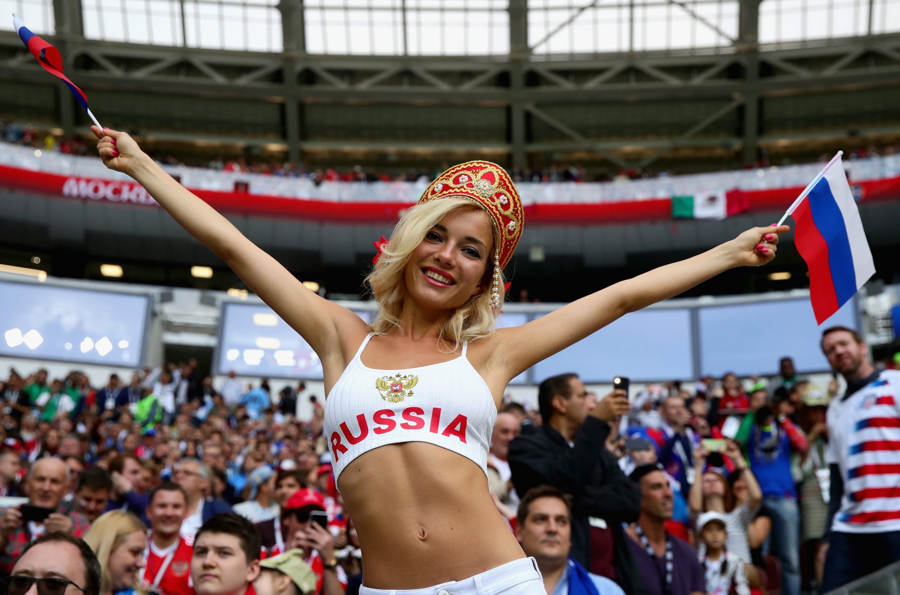 Natalya Nemchinova was called Russia’s sexiest fan at the 2018 World Cup. 