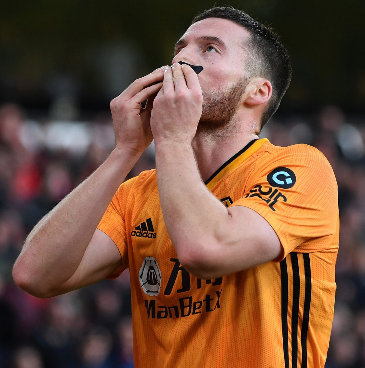 , Wolves star Matt Doherty pays tribute to Benik Afobes tragic daughter by kissing black armband in touching moment
