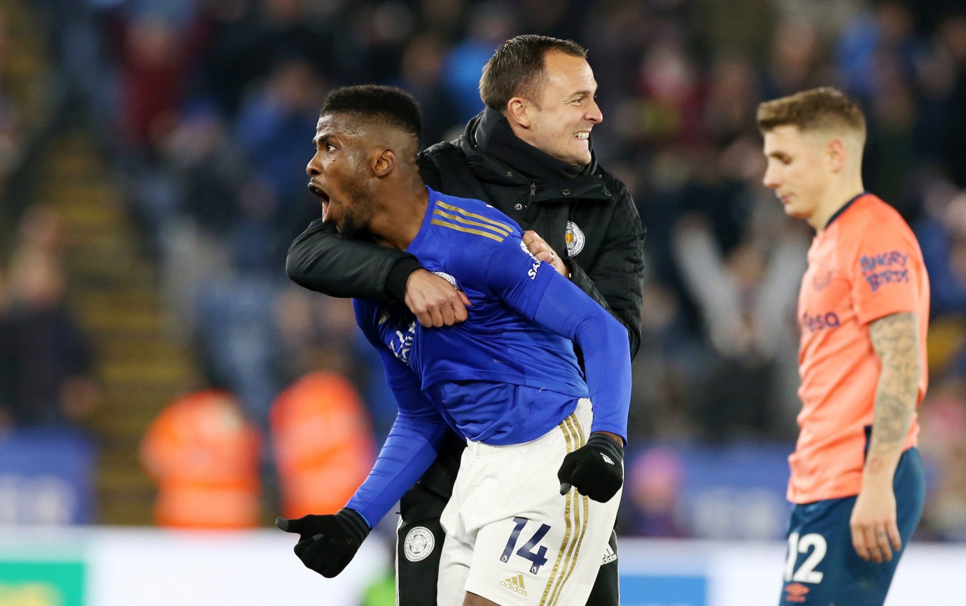 , Inside chaotic Leicester dressing room celebrations as players swarm on hero Iheanacho after dramatic Everton winner