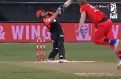 , Cricket star Liam Livingstone gets whacked in the groin by ball TWICE leaving Big Bash commentators in laughing fit