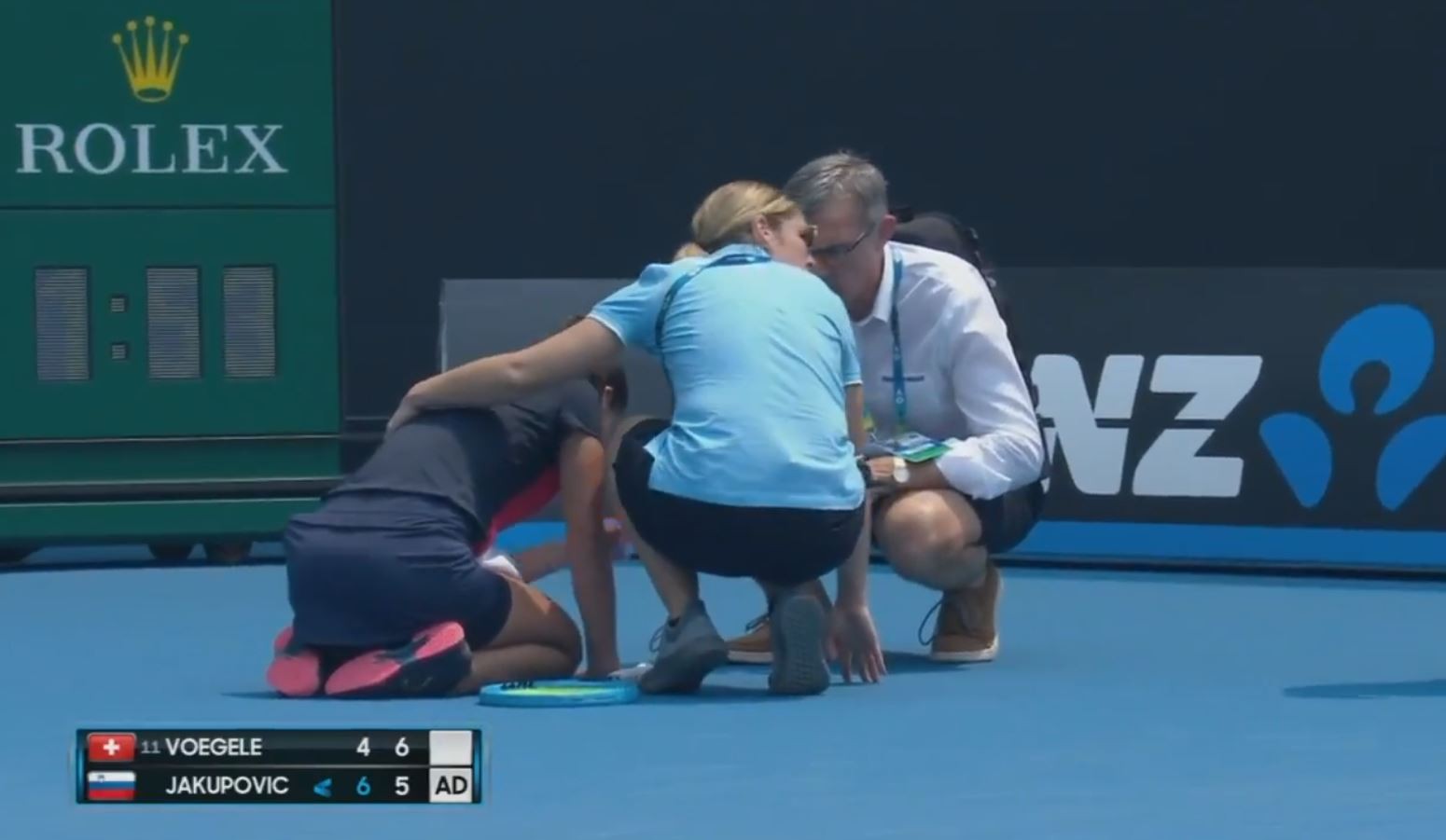 , Jakupovic collapses in coughing fit and quits Australian Open after struggling to breathe due to poor air from fires