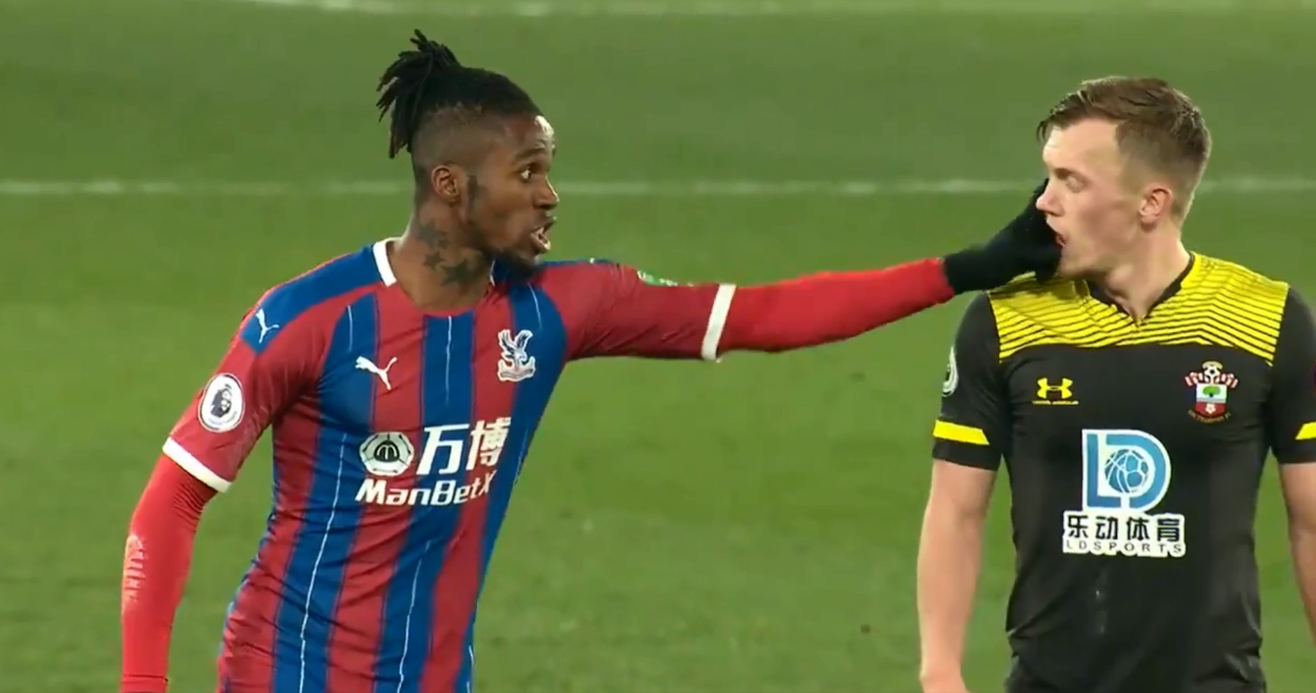 , Wilfried Zaha will face NO further action over eye poke on Ward-Prowse during Crystal Palace loss to Southampton