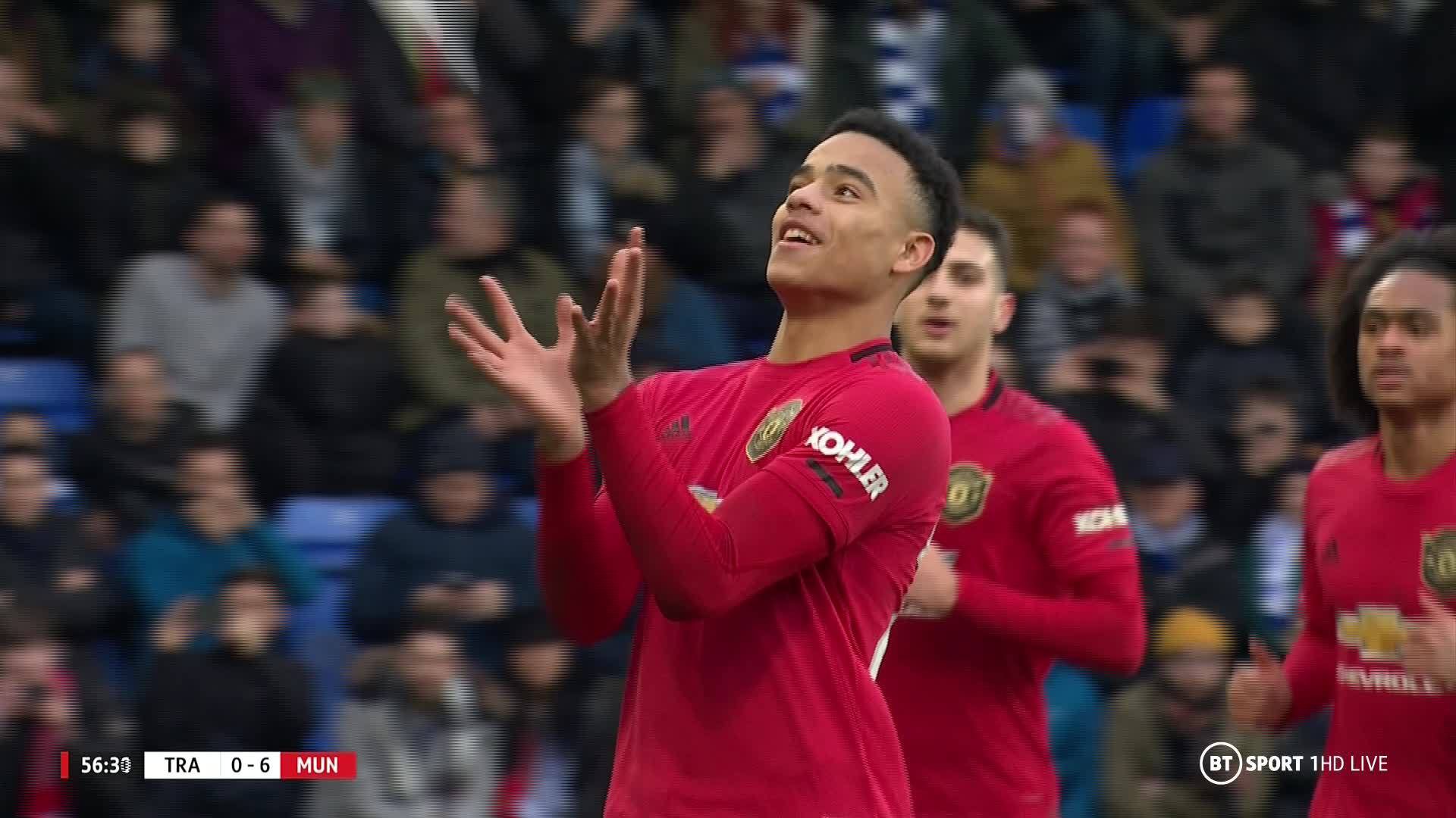 , Watch laughing Man Utd kid Mason Greenwood have toilet roll thrown at him by crowd.. then chuck it back in Tranmere win