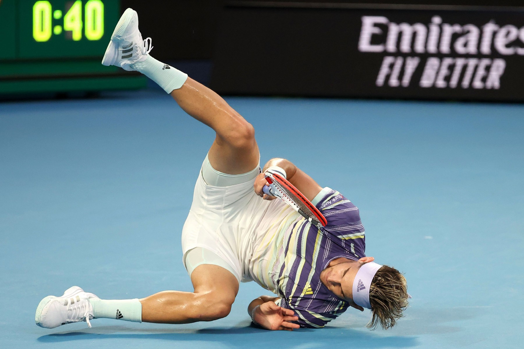 Thiem took a couple of tumbles but bounced back every time to beat Nadal in a Grand Slam for the first time