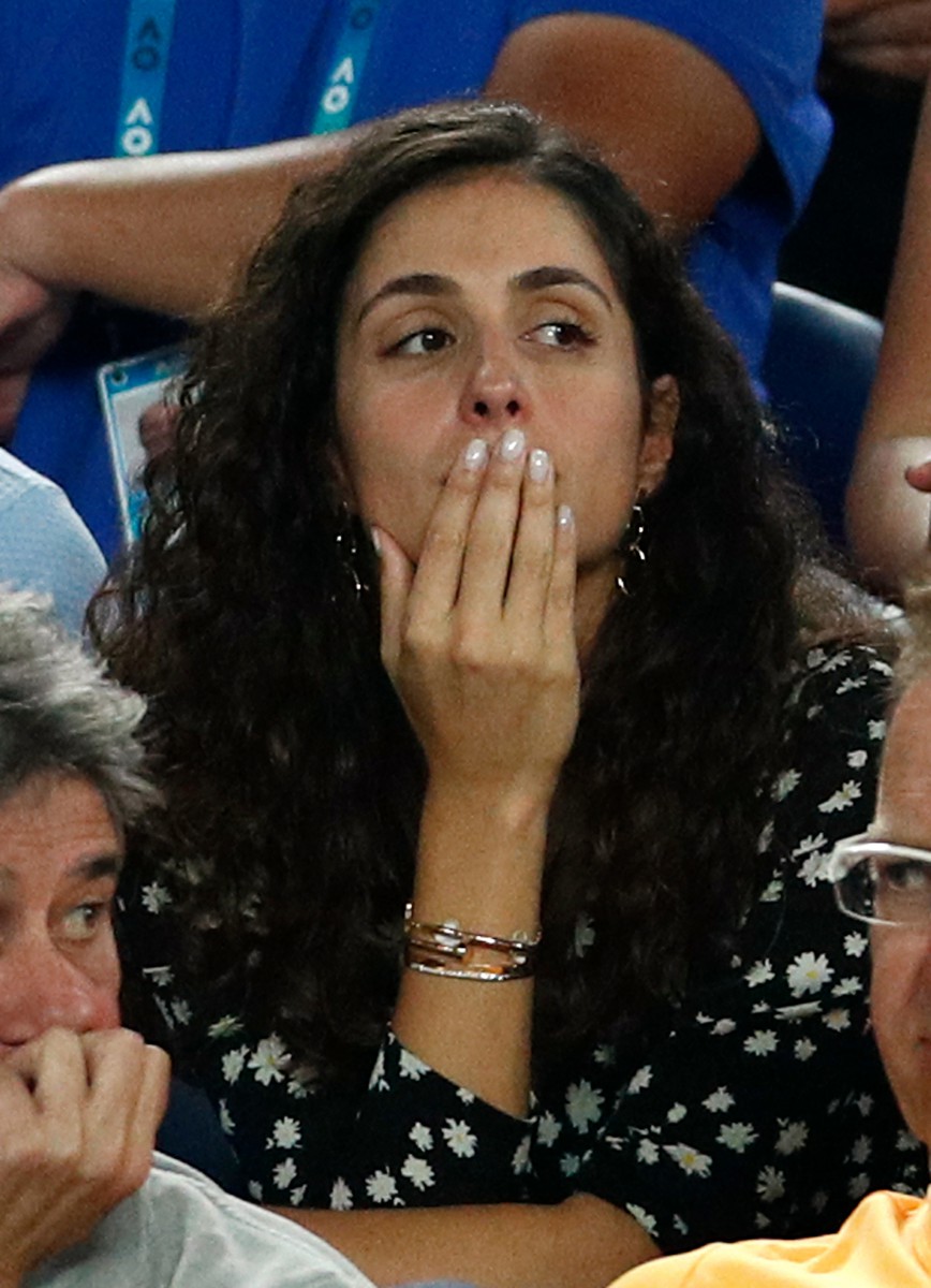 Nadal's wife Xisca Perello watches on as she sees her husband's dreams of a 20th Grand Slam win dashed