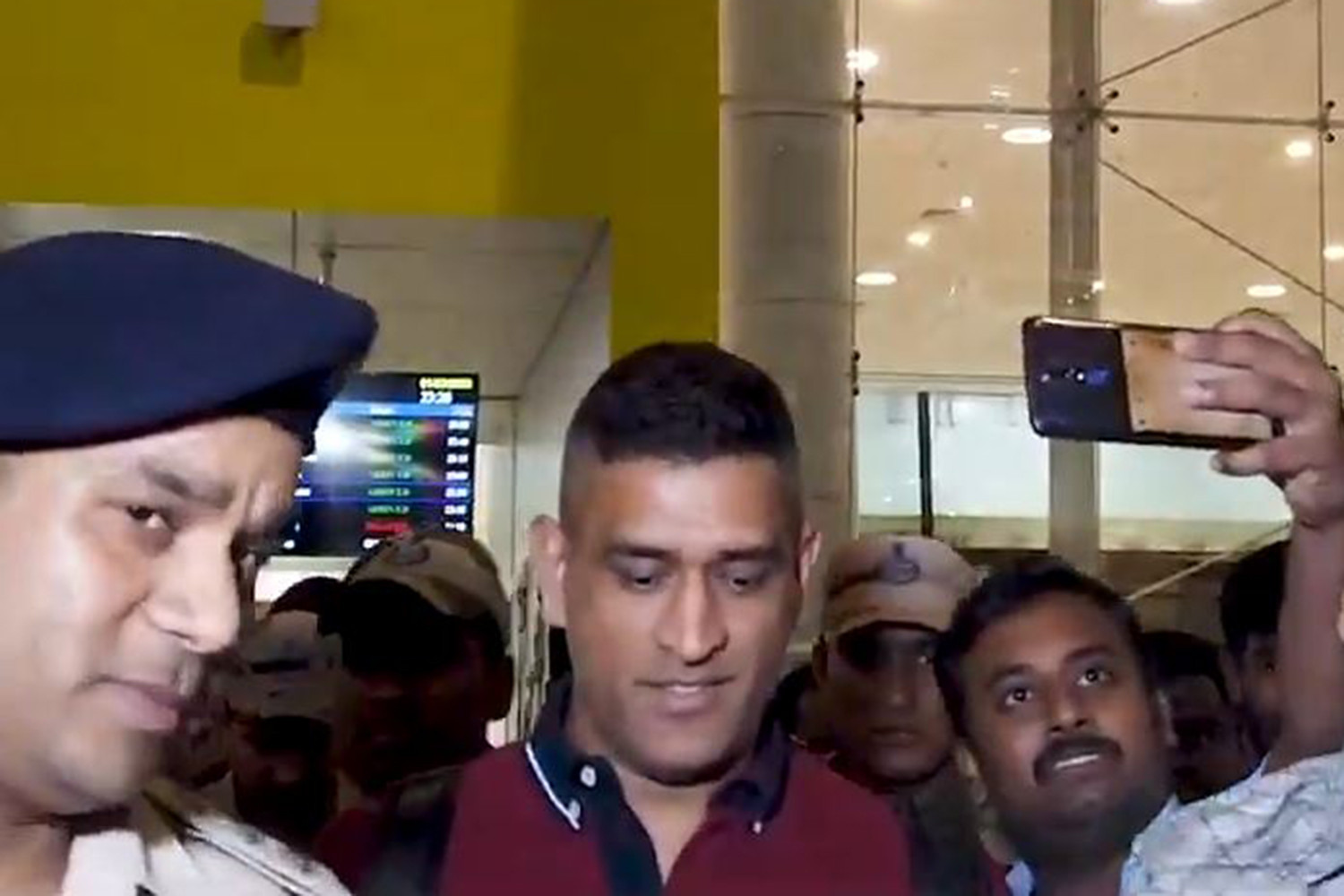 , MS Dhoni arrives for IPL in Chennai and is mobbed by CSK fans at airport