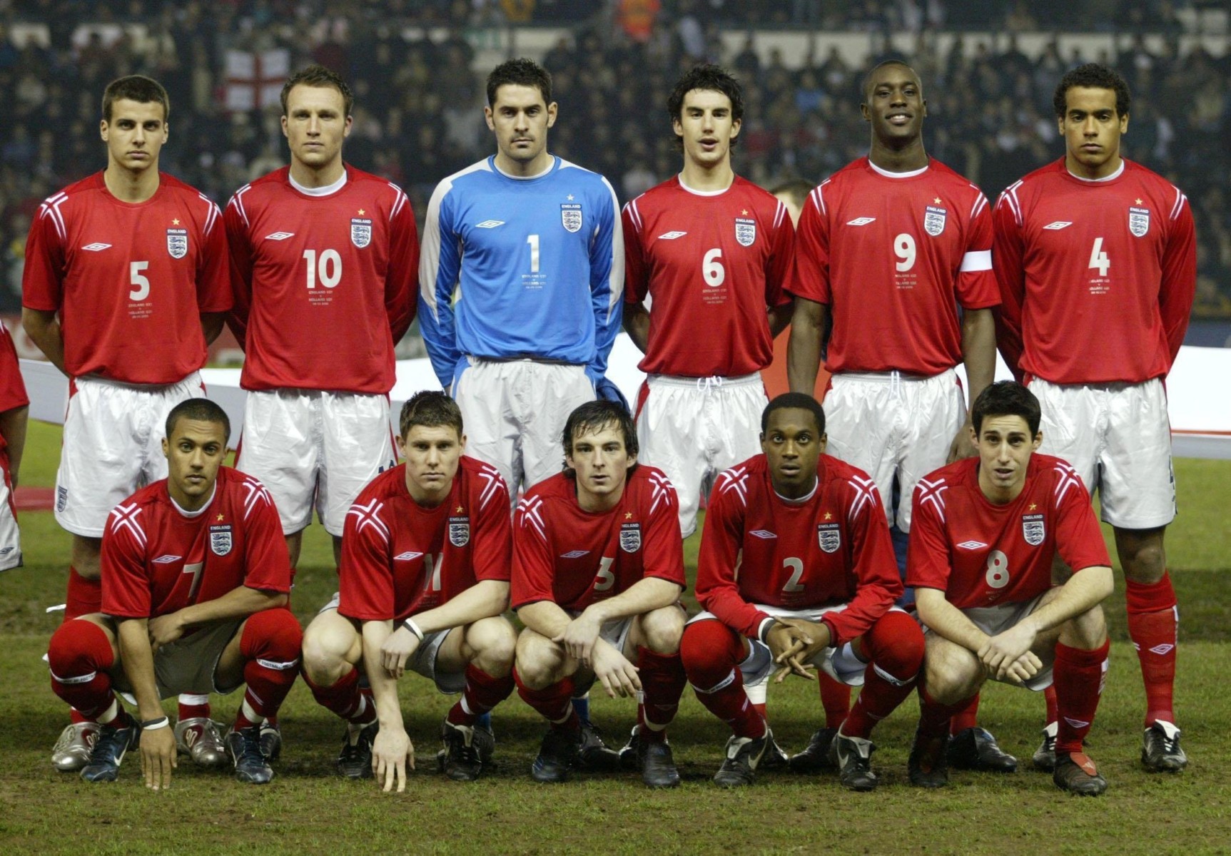 Peter Whittingham, bottom right, was capped at England U21 level