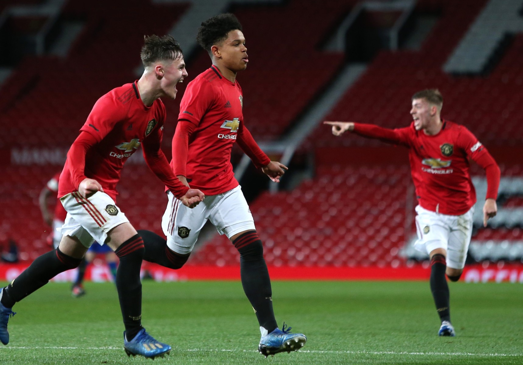 Last week Shoretire scored his first goal at Old Trafford in the FA Youth Cup against Wigan