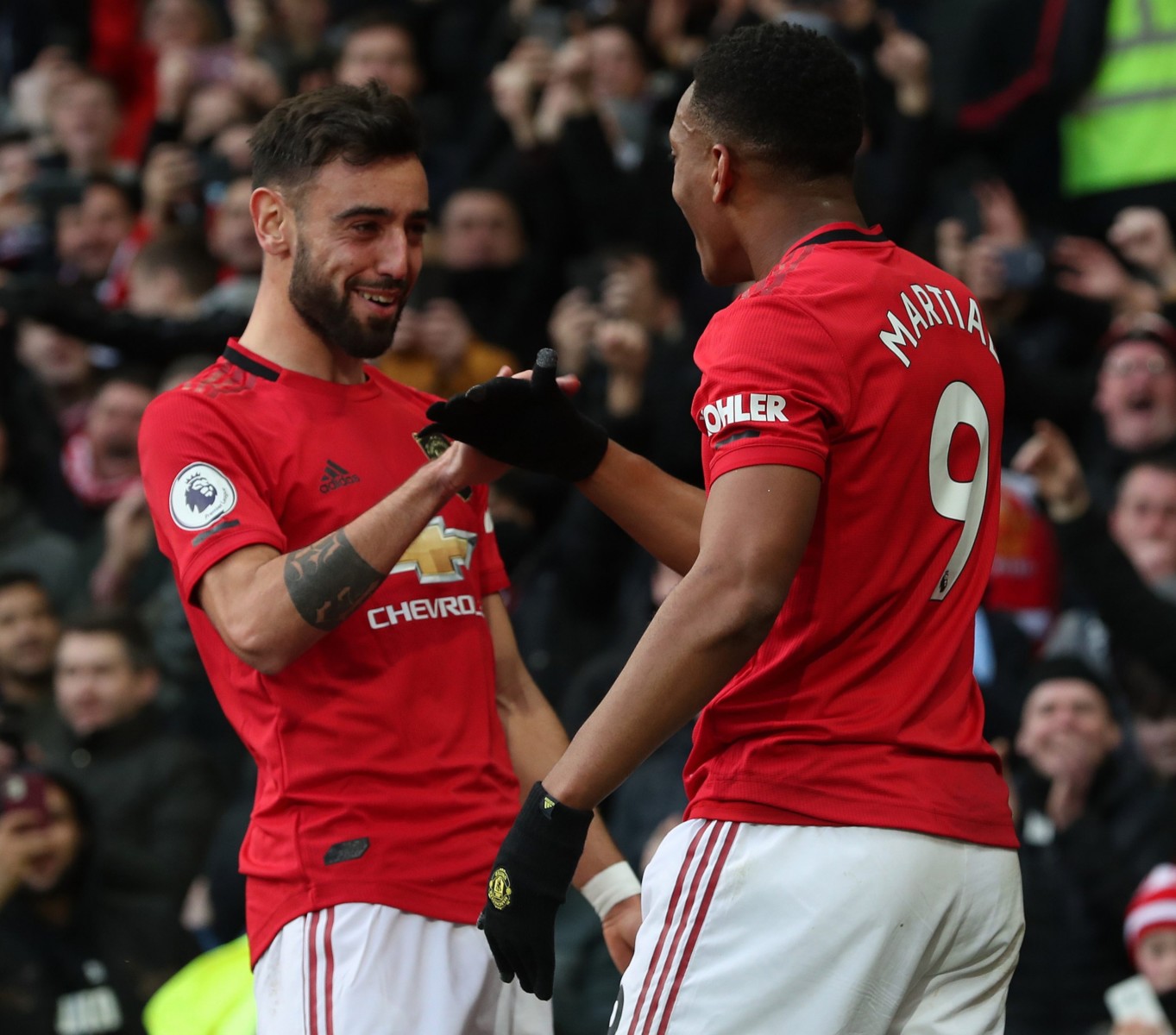 Man Utd ace Bruno Fernandes hails Anthony Martial after brilliantly teeing up the Frenchman for the opener in Sunday's 2-0 win over neighbours City