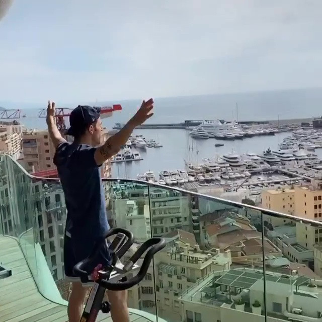 Bored Fabregas took to his Monaco apartment balcony to recreate on his favourite scenes from Coming To America
