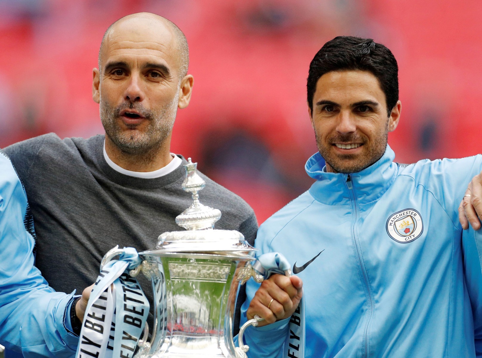 Manchesetr City won the domestic Treble in the last full season where Guardiola and his then assistant Arteta worked together