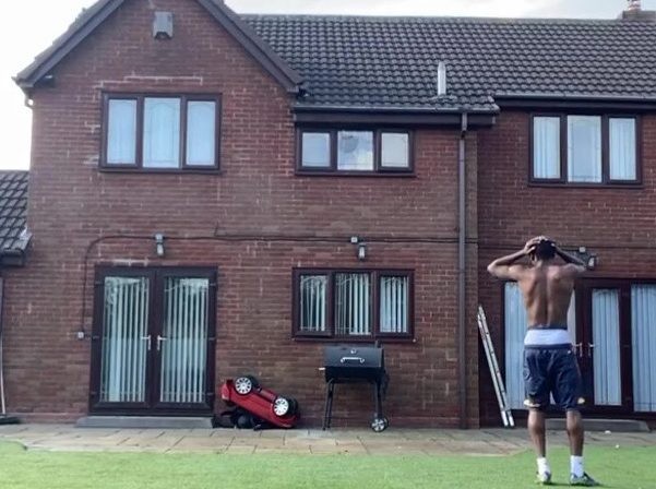 , Watch as Aston Villa ‘dummy’ Hepburn-Murphy smashes his own window playing risky game of football in back garden