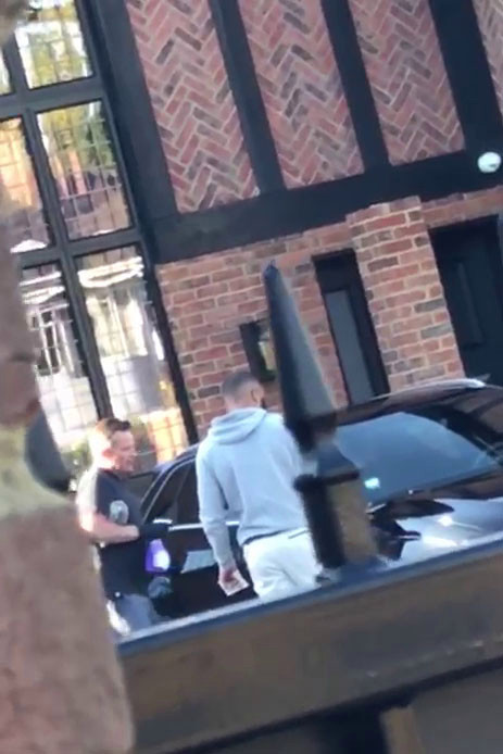 Arsenal striker Alexandre Lacazette gets close to a valeter who he asked to clean his car despite the lockdown