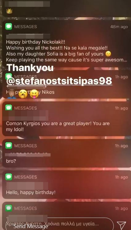 , Nick Kyrgios begs fans to stop calling him after ‘idiot’ Stefanos Tsitsipas posts his phone number on Instagram