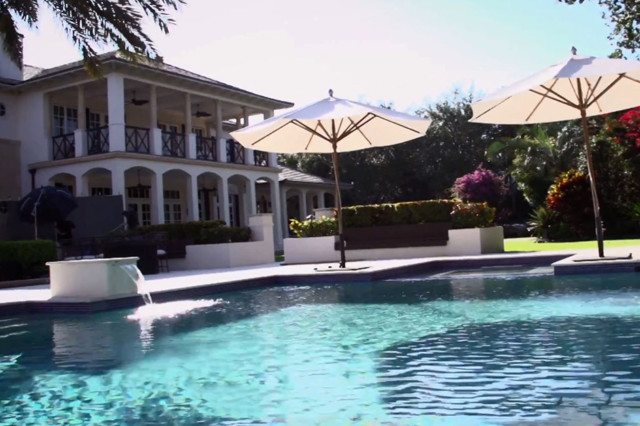 McIlroy's latest home is a giant mansion with a swimming pool in the back garden