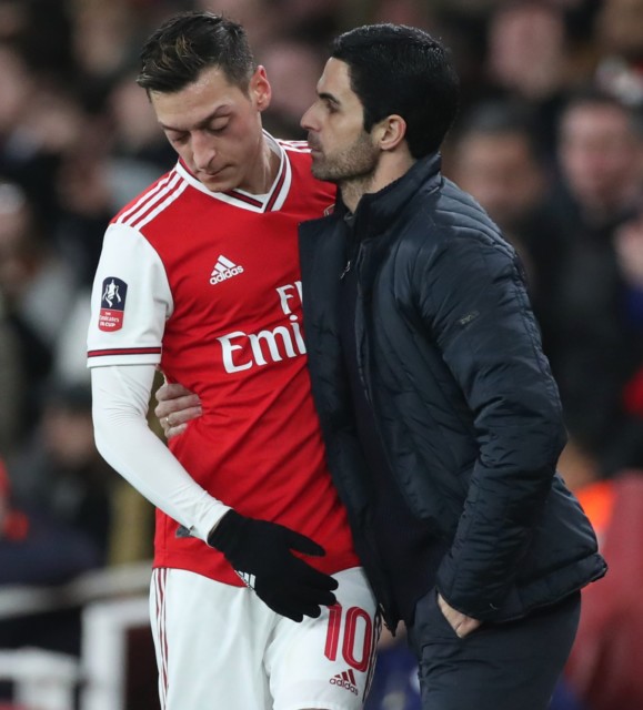 , Mikel Arteta urges Mesut Ozil to prove he deserves to pull on Arsenal shirt after shock Man City axe