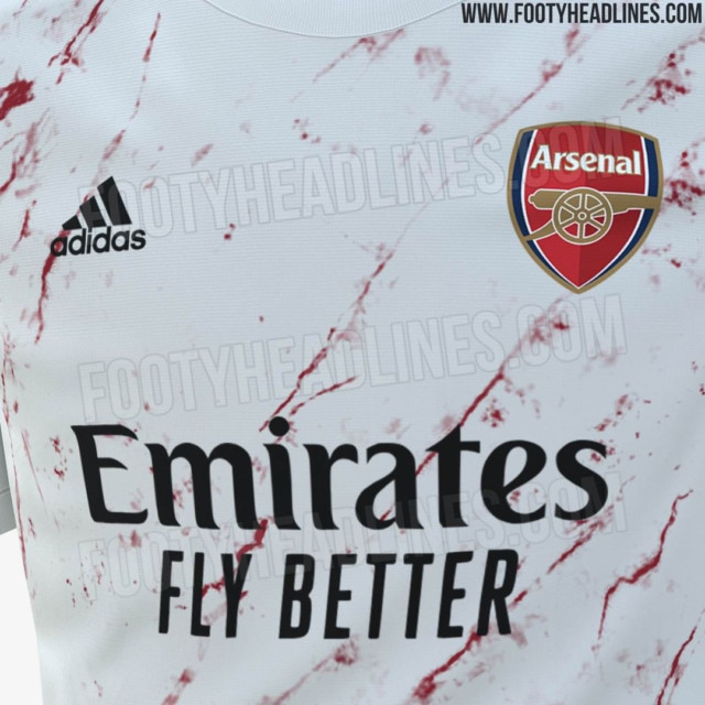 A blood-splattered away jersey has divided opinion among Gooners