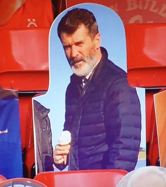 Brave Fan Pays For Cardboard Cut Out Of Roy Keane Holding A Mr Whippy In Nottingham Forest Stands Vs Huddersfield Sporting Excitement The roy keane gallery is now a reality. mr whippy in nottingham forest stands