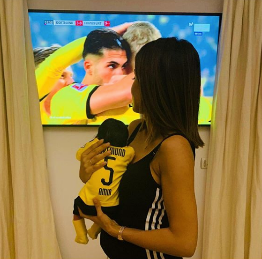 Their daughter already watches daddy's games