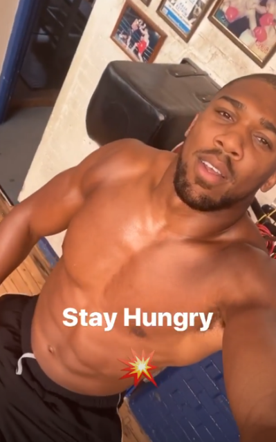 , Anthony Joshua shows off new skinhead look and ripped torso as he continues body transformation ahead of Pulev fight