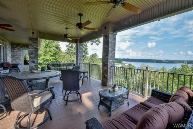 The property boasts stunning views of Lake Tuscaloosa
