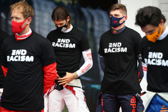 , Shambolic F1 anti-racism stand as Hamilton takes knee but some drivers late and Giovinazzi forgets ‘end racism’ t-shirt