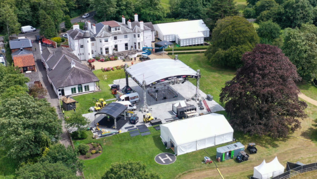 , Eddie Hearn’s Matchroom Fight Camp almost complete as ring is erected in garden of boxing promoter’s stunning mansion