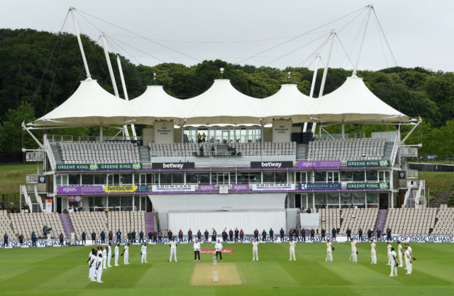 , All England and West Indies players take knee in poignant Black Lives Matter protest before rain-soaked First Test