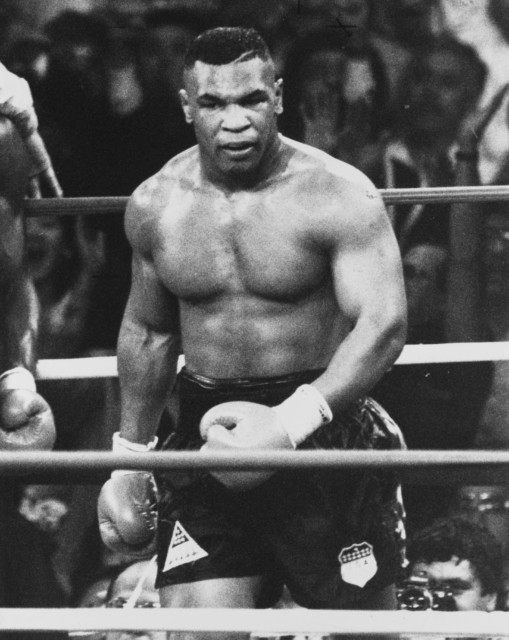 In his prime... rapist Mike Tyson is rumoured to be millions in debt