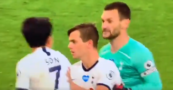 , Watch Son and Lloris in bust-up as team-mates separate them during Spurs’ win… and Mourinho says clash was ‘beautiful’