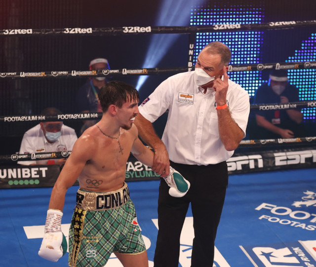 , Michael Conlan scores impressive KO – but only after having TWO points deducted for low blows