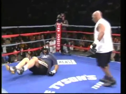 , Watch Mike Tyson floor Corey Sanders and bully him around ring in last exhibition fight to pay off debts back in 2006