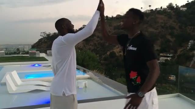Paul Pogba and Romelu Lukaku holidayed together in LA before the Belgian signed for Man United 