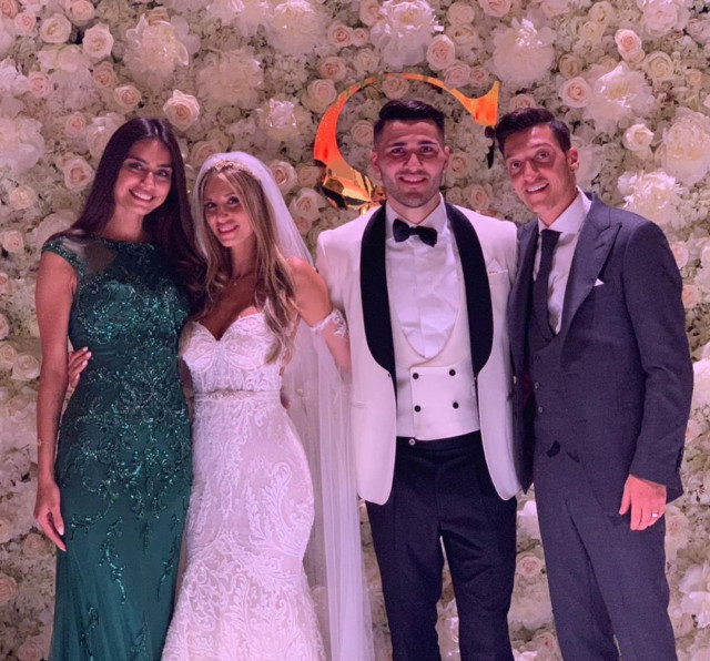 Sead Kolasinac and Mesut Ozil became best buds at Arsenal while their wives have connected too 