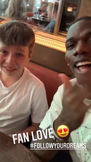 , Watch as classy Man Utd star Paul Pogba almost reduces young fan to tears as he talks to him about Premier League dream