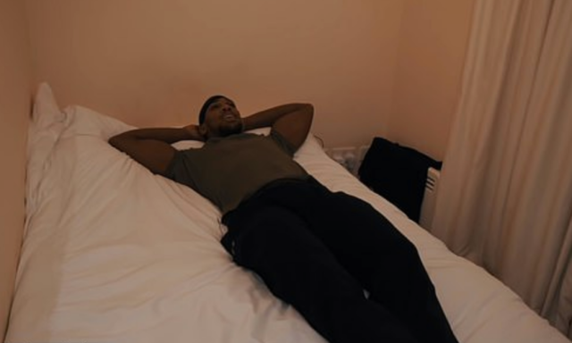 When AJ trains in Sheffield he lives in a tiny two bedroom flat