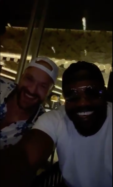 , Grinning Tyson Fury and Dereck Chisora meet up in London as Gypsy King learns he’ll have to fight Dillian Whyte
