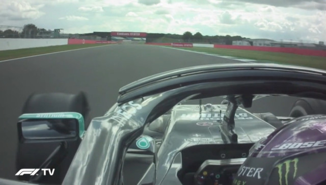 , Watch moment Lewis Hamilton’s tyre bursts from INSIDE his Mercedes as he incredibly holds on to beat Max Verstappen